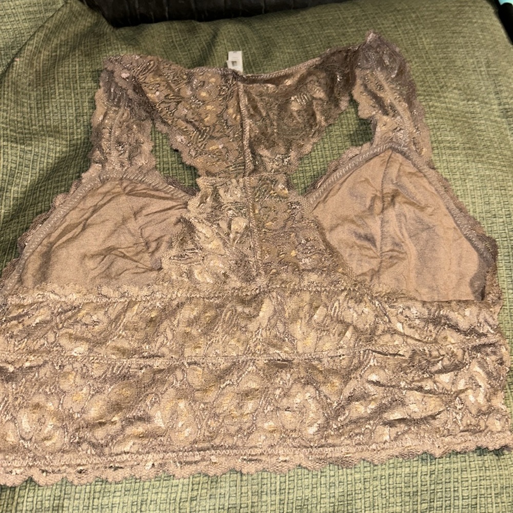 NWOT 1X Zenana Lace Bralette in Mocha Brown - Picture 4 of 4